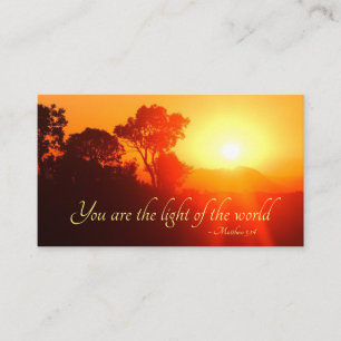 Matthew 5:14 You are the Light of the World, Bible Business Card