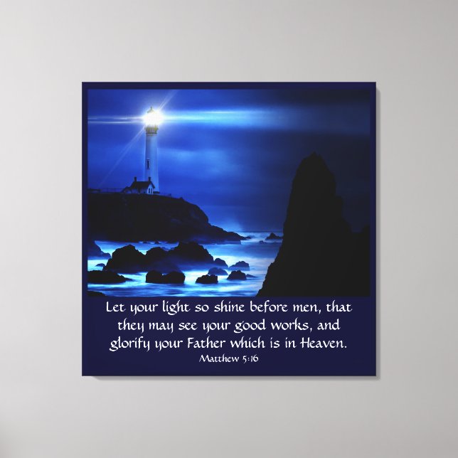 Matthew 5:16 canvas print (Front)