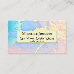 Matthew 5:16 Let Your Light Shine, Bible Verse Business Card