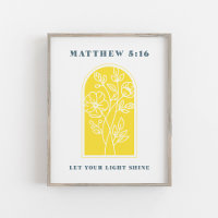 Matthew 5:16 Let Your Light Shine Christian Art