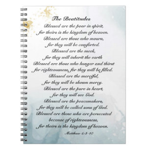 Matthew 5:3-10 Beatitudes Sermon on the Mount Notebook