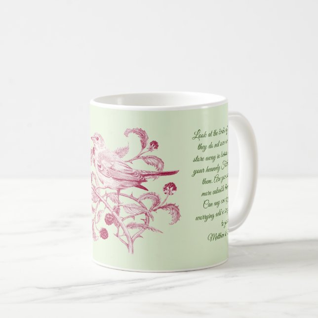 Matthew 6:25-27 "Do Not Worry" Coffee Mug (Front Right)