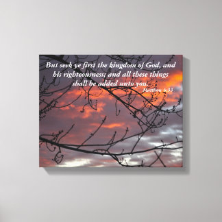 Matthew 6:33 Bible Verse Canvas