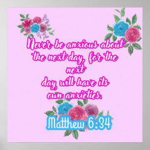 Matthew 6:34 Poster Jehovah's Witnesses