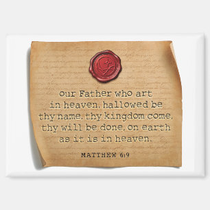 Matthew 6:9 Kitchen Magnet Home Accent