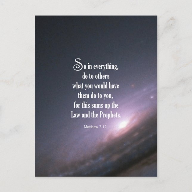 Matthew 7:12 postcard (Front)