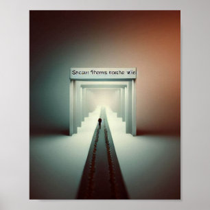 Matthew 7:13-14: “Enter through the narrow gate Poster