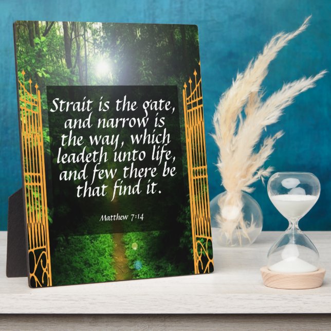 Matthew 7:14   plaque (Side)