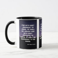 Matthew 7:2 KJV Bible Verse Pic Two-Tone Mug