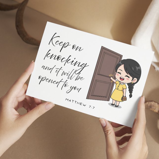 Matthew 7:7 Bible Scripture Jw Encouragement Card (Matthew 7:7 Jw Encouragement Card)