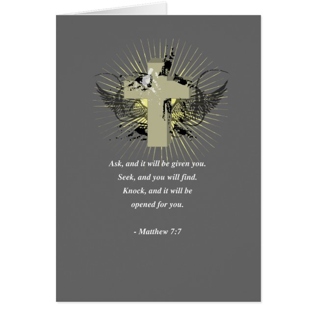MATTHEW 7:7 Bible Verse (Front)