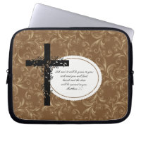 Matthew 7:7 Laptop or Netbook Carrier Sleeve