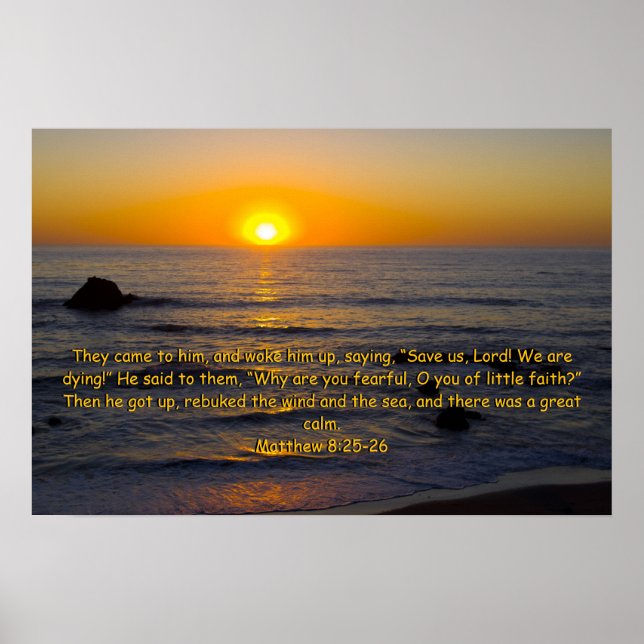 Matthew 8:25-26 poster (Front)