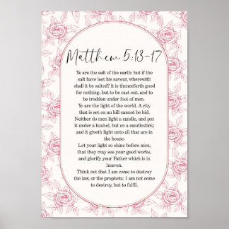 Matthew Bible Verse WallArt Poster