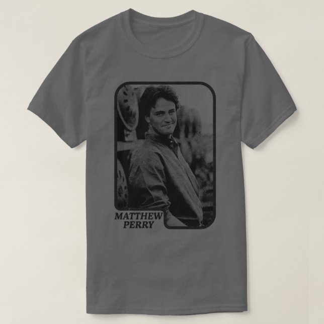Matthew Perry Retro Aesthetic Fan Art Design T-Shirt (Design Front)