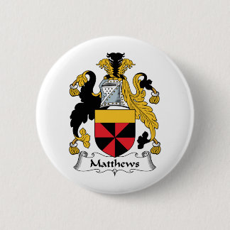 Matthews Family Crest 6 Cm Round Badge