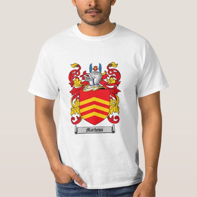 Matthews Family Crest - Matthews Coat of Arms T-Shirt (Front)