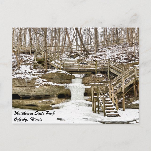 Matthiessen Illinois State Park Postcard (Front)