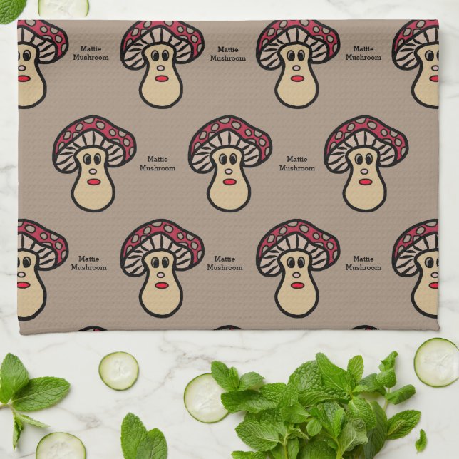 "Mattie Mushroom", Kitchen Towels (Folded)