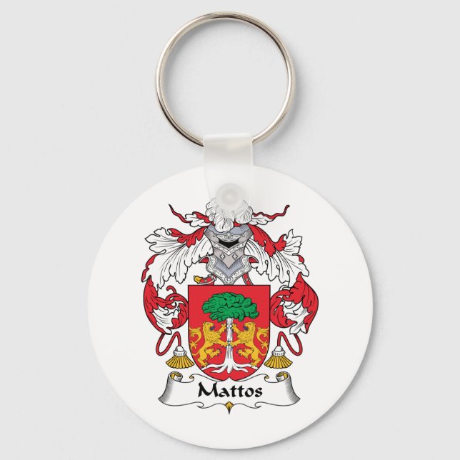 Mattos Family Crest Key Ring (Front)