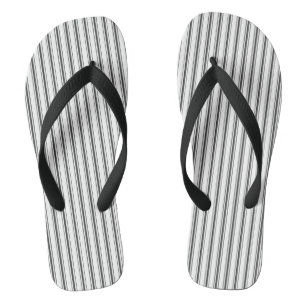 Mattress Ticking Striped Pattern in Black White Jandals