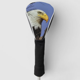 Mature Bald Eagle Close Up Head Golf Head Cover