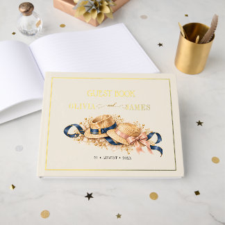 Mature Couple Vintage Casual Intimate Wedding Guest Book