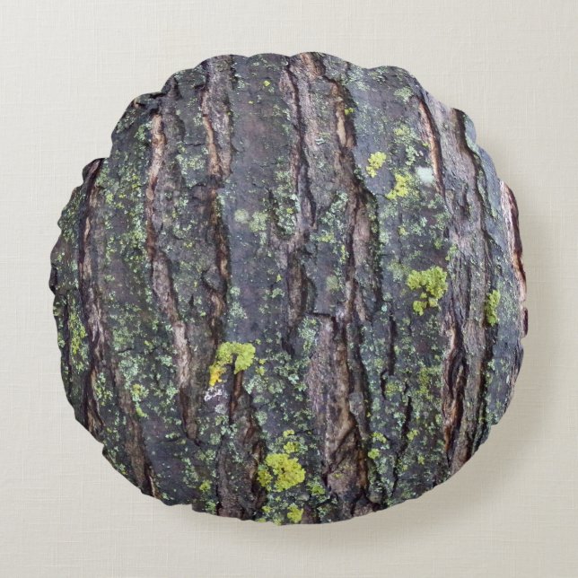 Mature Tree Bark Round Cushion (Front)