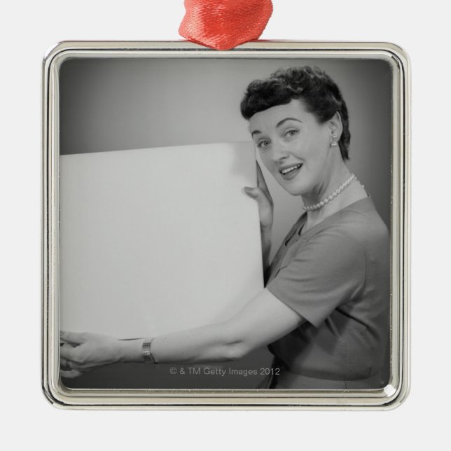 Mature Woman Metal Tree Decoration (Front)