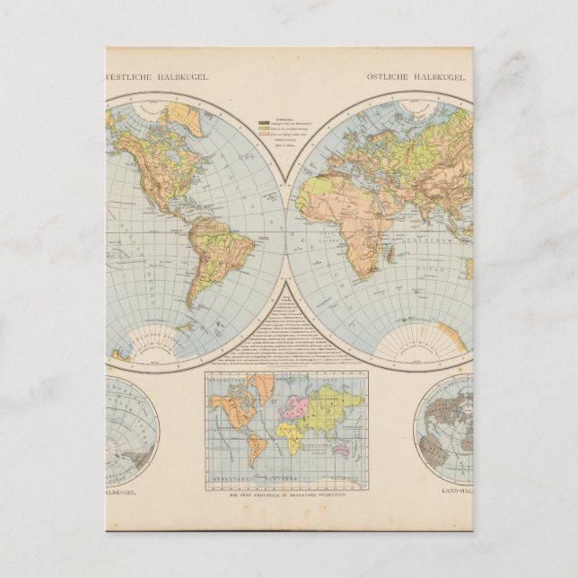 Matured World Map 28 Postcard (Front)
