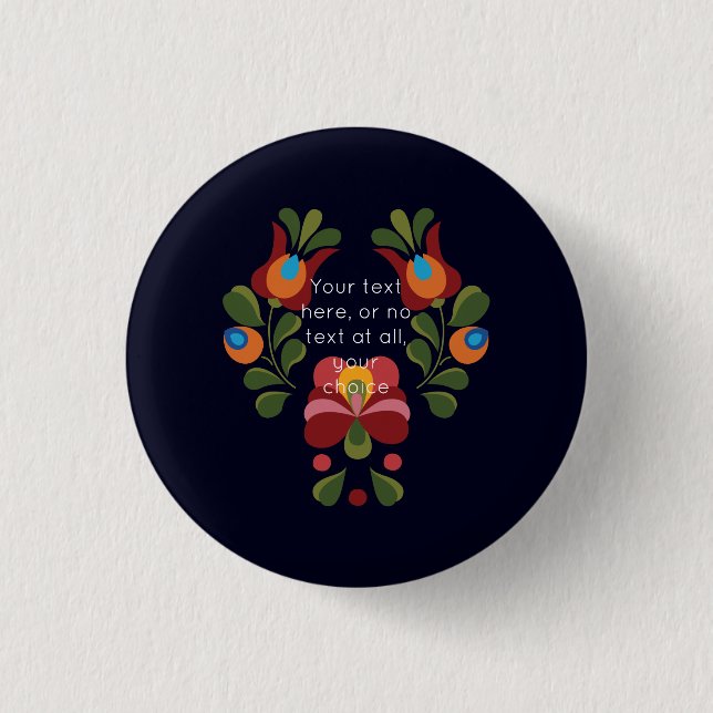 Matyo Flower Arrangement  3 Cm Round Badge (Front)