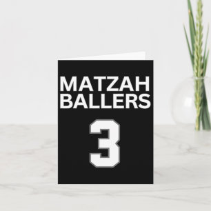 Matzah Ballers 3 Funny Jewish Pun Basketball Team  Card