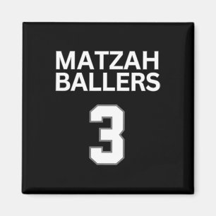 Matzah Ballers 3 Funny Jewish Pun Basketball Team  Magnet