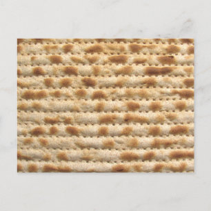 Matzah biscuit flatbread postcard