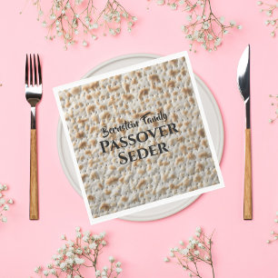 Matzah Jewish Family Passover Seder  Napkin