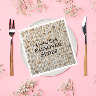 Matzah Jewish Family Passover Seder  Napkin