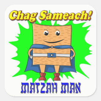 Matzah Man Passover Stickers