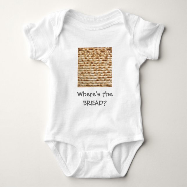 Matzah - where's the bread? baby bodysuit (Front)