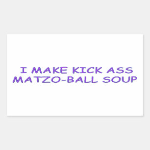 MATZO-BALL MASTER RECTANGULAR STICKER