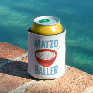 Matzo Baller Funny Baseball Hanukkah Holiday Gift Can Cooler