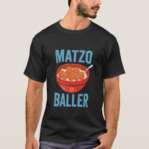 Matzo Baller Funny Basketball Hanukkah Holiday   T-Shirt