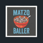 Matzo Baller Funny Football Hanukkah Rugby Gift  Napkin<br><div class="desc">funny, hanukkah, jewish, jew, holiday, matzo, football, birthday, gift, sport, </div>