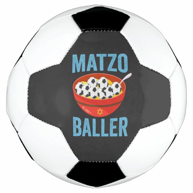 Matzo Baller Funny Soccer Hanukkah Holiday Gift  Ball (Front)