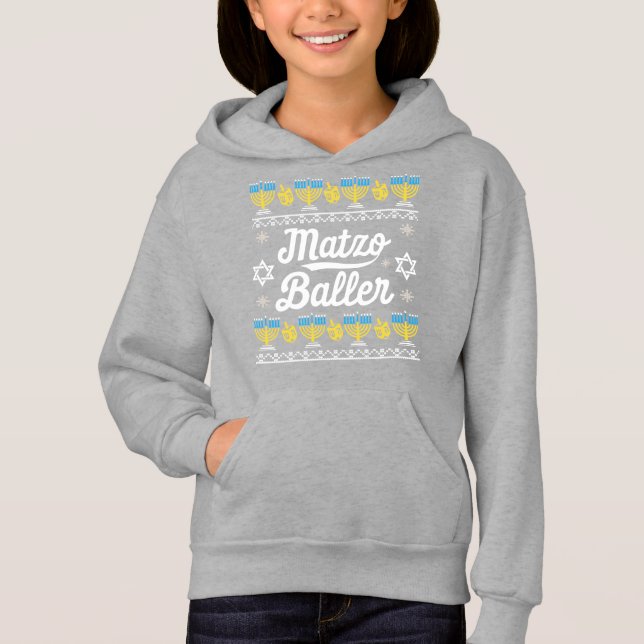Matzo Baller Long Sleeve Funny Hanukkah Gifts (Front)