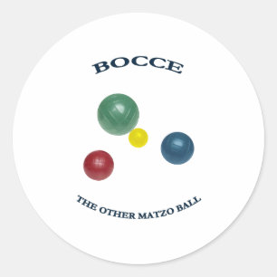 Matzo Bocce Ball Classic Round Sticker
