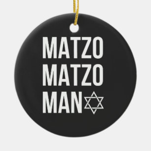 Matzo Matzo Man Jewish Hanukkah Ceramic Tree Decoration