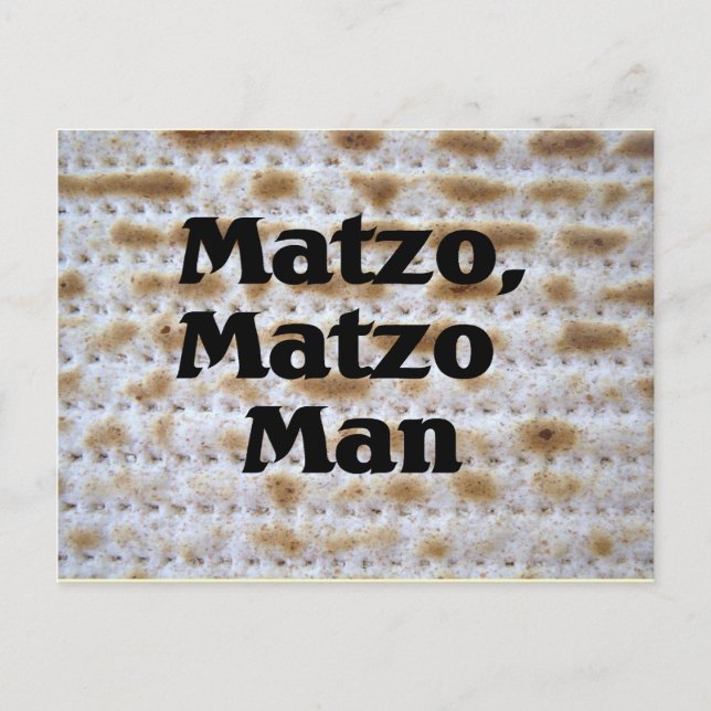 Matzo, Matzo Man Postcard (Front)