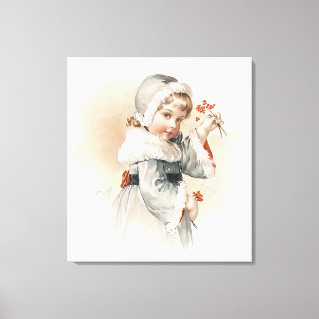 Maud Humphrey's Winter Girl Canvas Print (Front)