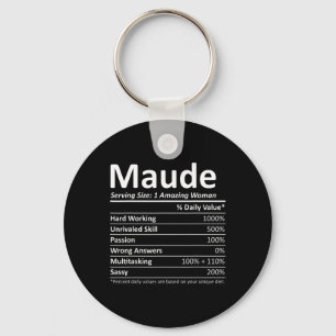 Maude Nutrition Personalised Name Funny Christmas  Key Ring