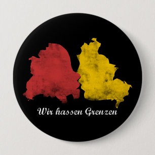 Mauerfall - Wir hassen Grenzen 10 Cm Round Badge